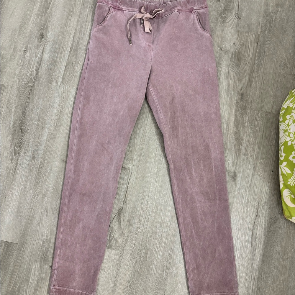 Pink Drawstring Pants Tina Stephen’s Made In Italy One Size Fits All